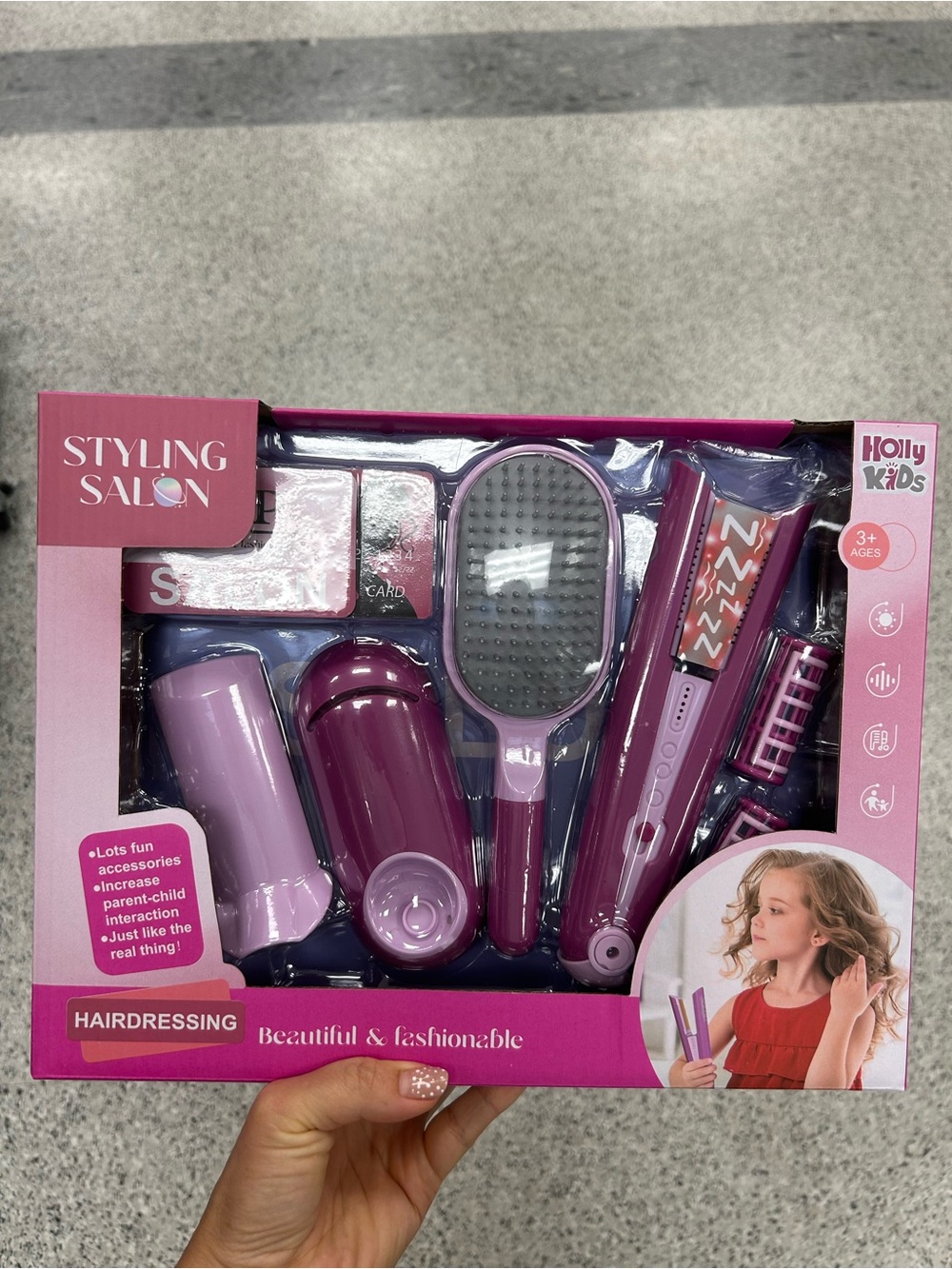 NWT Pink Styling Salon Hairdressing Play Set